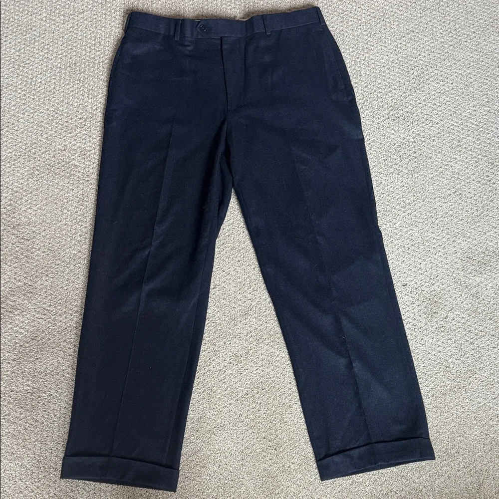 Men's Navy Wool‎ Dress Pants